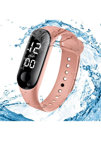 Дитячий сенсорний електронний годинник з браслетом водонепроникний Персиковий PRC (262890098)