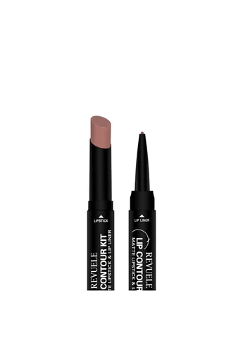 Помада матова з олівцем для губ 2 в 1 Revuelle Lip Contour Kit тон 06 Бежевий, 1,8 REVUELE (355312751)