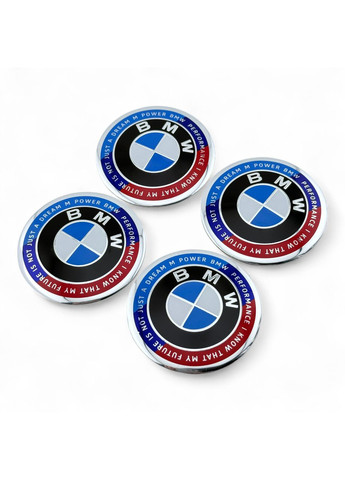 Наклейка з логотипом БМВ 56 мм алюмінієва Ювілейна «50 Років» 1 штука. BMW (354698484)