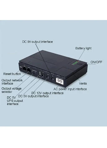 Источник бесперебойного питания для роутера оптики маршрутизатора DC 12V/9V/5V 10400mAh Mini UPS (478148-Prob) Unbranded (306681948)