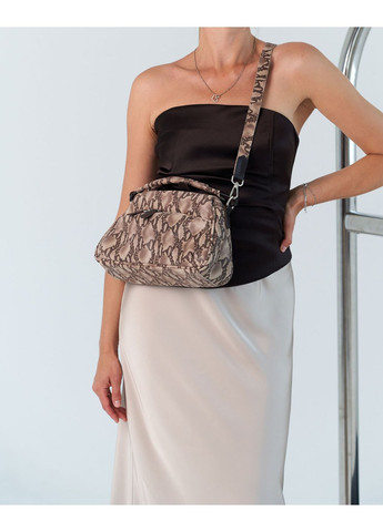 Сумка жіноча бежева шкіряна рептилія для повсякденного використання молодіжна м'яка ProDobro (367266314)