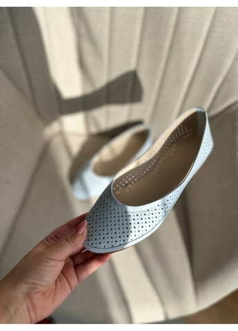 Жіночі балетки Vakko | світло-блакитні штучна шкіра (351850876)