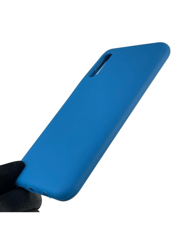 Чехол для Galaxy A30s (SM-A307F) силиконовый с микрофиброй нескользящий на самсунг а30с синий Samsung (366388276)