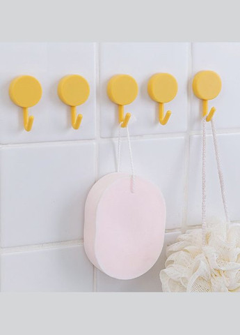 Крючки самоклеящиеся Scandic набор из двух цветов 5+5=10 штук Пластик, желтый/тёмно-синий морской PTR No Brand (317763467)