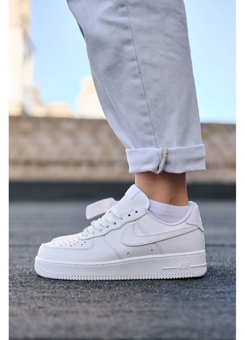 Белые летние кроссовки nike air force 1 classic white premium найк аир форс 1 No Brand