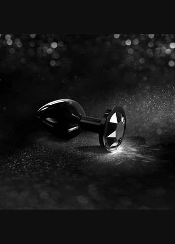 Металлическая анальная пробка с украшением в виде кристалла Diamond Plug BLACK L Dorcel (297572651)