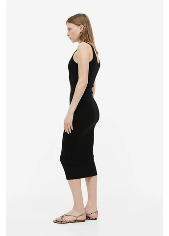 Черное платье лето,черный, H&M
