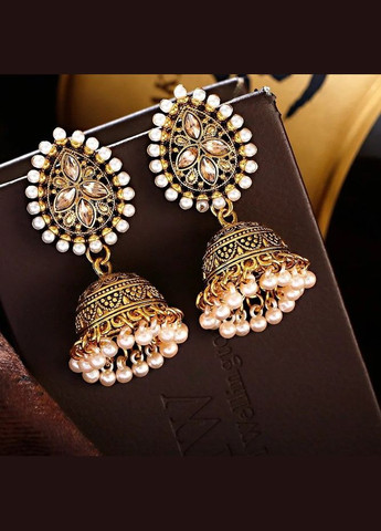 Розкішні вечірні сережки джумки - індійський стиль, 1664 Fashion Jewelry (336950231)