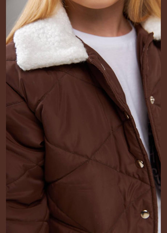 Коричневая демисезонная детская куртка EVAN