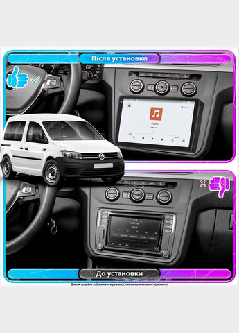 Штатная магнитола 10" для Volkswagen Caddy IV 2015-2020 4/64 QLED CarPlay 4G Wi-Fi GPS 360 Prime 6шт Lesko (336206500)