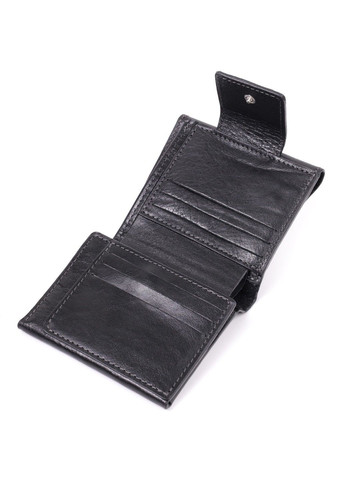 Шикарный кошелек с множеством отделений из люксовой натуральной кожи 22573 Черный Grande Pelle (292849765)
