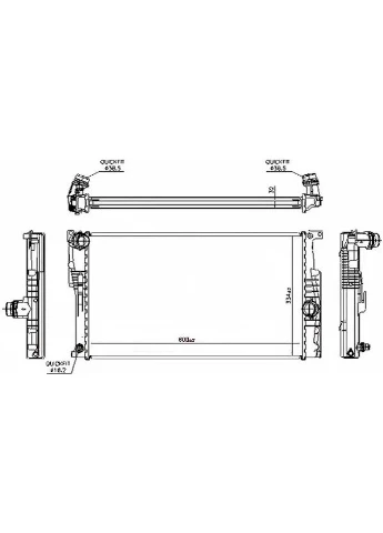 Радіатор охолоджування BMW 1 F20-F21 (11-) 114 D (+) 60815-ua Nissens (366186365)