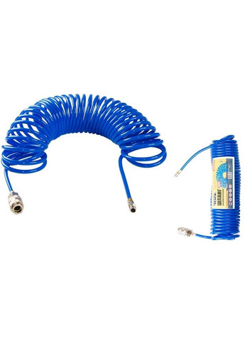 Шланг пневматичний спіральний PU 15 атм 5,5х8 мм 10 м (81-8491) Mastertool (340911615)