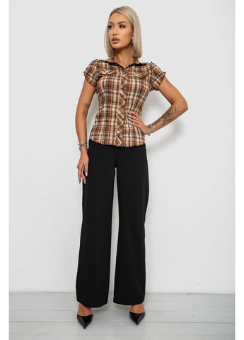 Коричневая рубашка женская в клетку,, 230r065 Ager