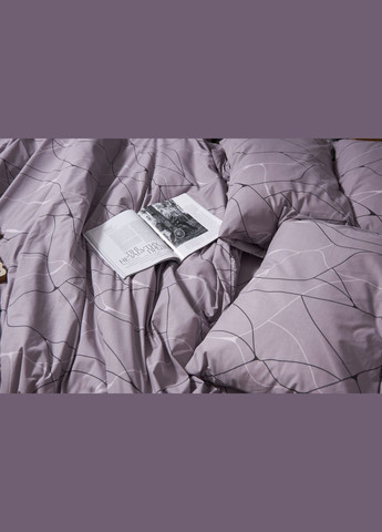 Комплект постільної білизни Бязь Gold Люкс двоспальний 175х210 наволочки 2х50х70 (MS-820004101) Moon&Star Graphite (288536057)