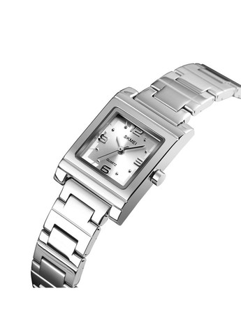 Годинник жіночий кварцовий сріблястий з квадратним корпусом і браслетом з нержавіючої сталі ProDobro (367266105)