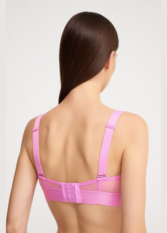 Рожевий балконет м'який бюстгальтер з мікросітки DKNY з кісточками