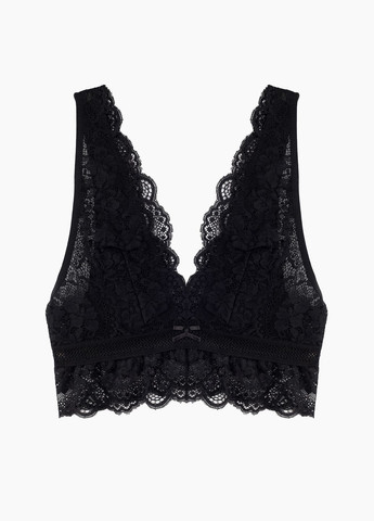 Черный демисезонный комплект топ+трусы ch1826 Cottonhill