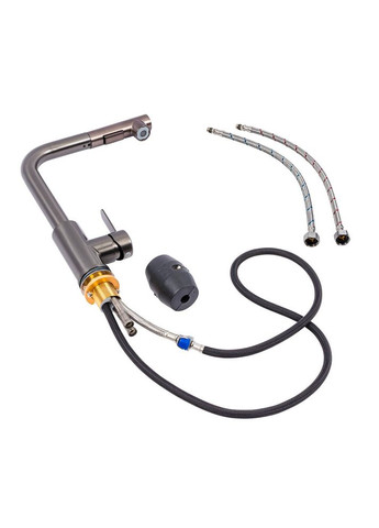 Кухонный смеситель FC-3 с выдвижной лейкой (PVD черный) Platinum (350946989)