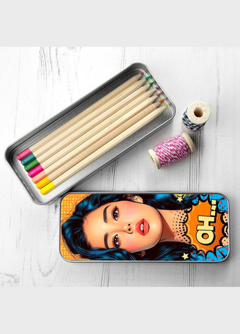 Органайзер для канцелярских принадлежностей металлический, кейс для мелочей ohh 7*18 см Silver No Brand (309160407)