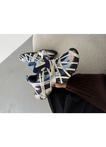Чорні літні кросівки balenciaga 3xl extreme lace black/blue/red баленсіага No Brand