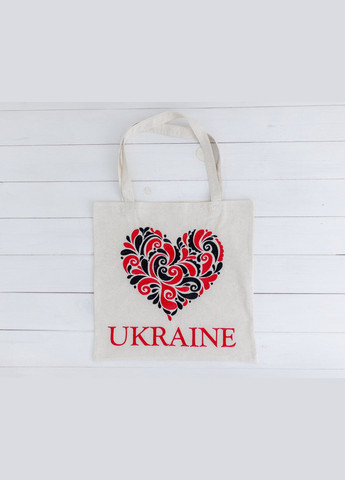 Шопер з вишивкою Серце в орнаменті, шопер вишитий, шопер патріотичний No Brand (327093798)