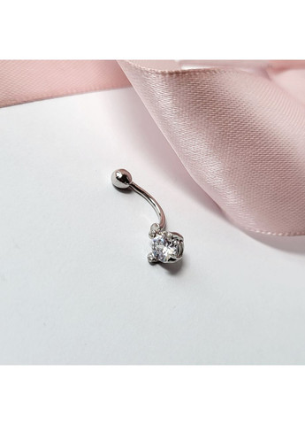 Серебряный пирсинг в пупок с Камнями Торонто серебро 925 пробы Родированное 63139р 1.60г No Brand (319854974)