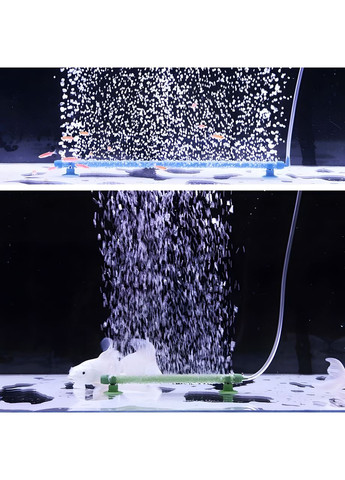 Аквариумная трубка-диффузор 25.4 см с эффектом пузырьковой стены и присосками No Brand (369623687)