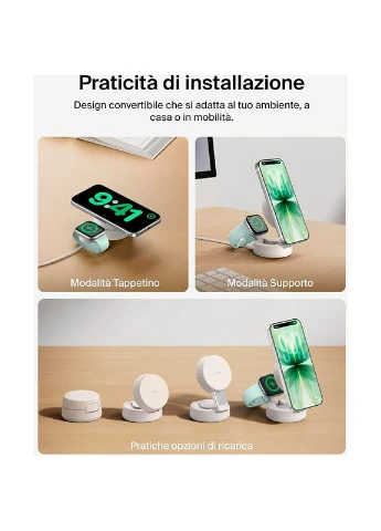 Беспроводное зарядное устройство UltraCharge Pro 2-in-1 25W Sand (WIZ043KQSD) Belkin (399515746)