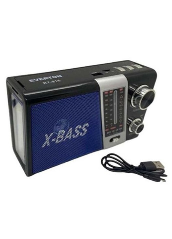 Аккумуляторный радиоприемник RT-816 с фонарем Bluetooth FM USB SD (1756375709) Everton (326033152)