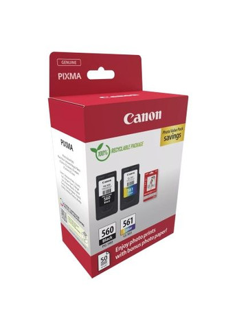 Картридж (3713C008) Canon PG-560/CL-561 BK+Color, + Photo Paper, Value Pack (366695277)