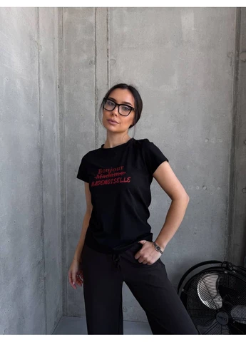 Футболка з принтом Bonjour Mademoiselle Vakko - (395584205)