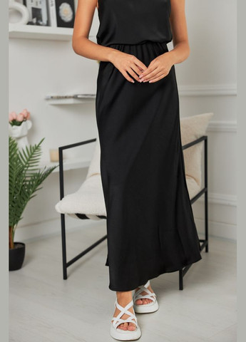 Черная вечерний однотонная юбка 24.2368 42(s)-44(m) цвет черный AKSAN