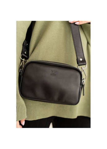 Поясная сумка женская кожаная через плечо Holly Черный The Wings (302007407)