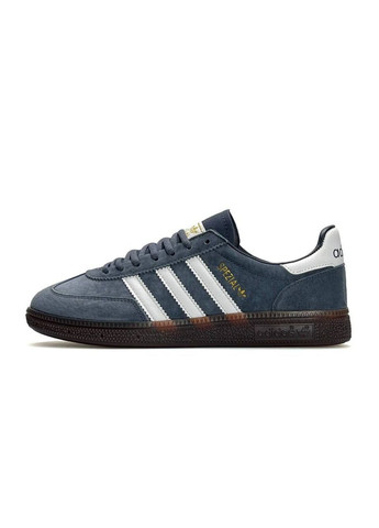 Серые демисезонные кроссовки мужские adidas No Brand Spezial Grey White