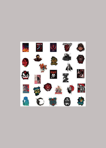 Набір наклейок Берсерк Berserk манга аніме стікери 50 штук стікерпак на ноутбук самокат гаджети No Brand (322931116)