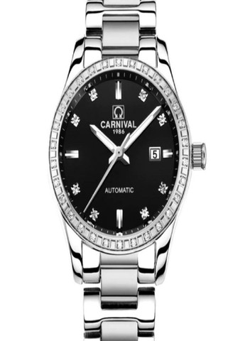 Наручные женские механические часы Luiza с японским механизмом Серебряный Carnival (304029080)