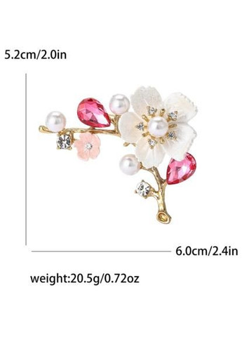 Брошь "Цветок сливы", синий No Brand (325879724)