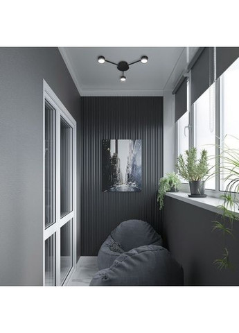 Накладний світильник ML471-3 під лампу чорний Ledcoin (365651845)