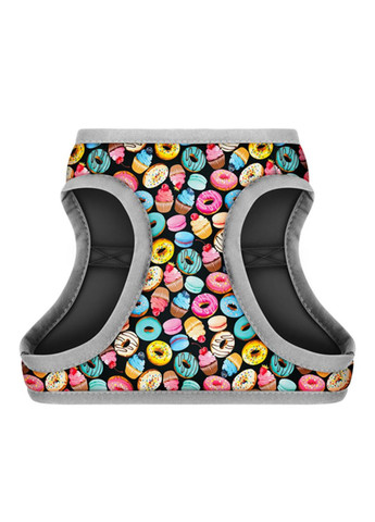 Шлея для собак Clothes з QR-паспортом Пончики S1 Різнобарвний (2911) WAUDOG (332880554)