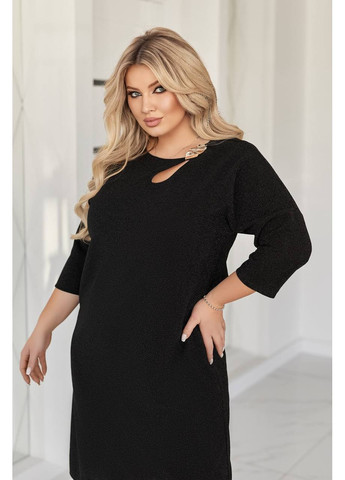 Чорна святковий, повсякденний, ділова, кежуал жіноча сукня міді Style Point однотонна