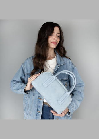 Сумка женская замшевая 03972 с кожаными ручками голубая Virginia Conti (339671940)