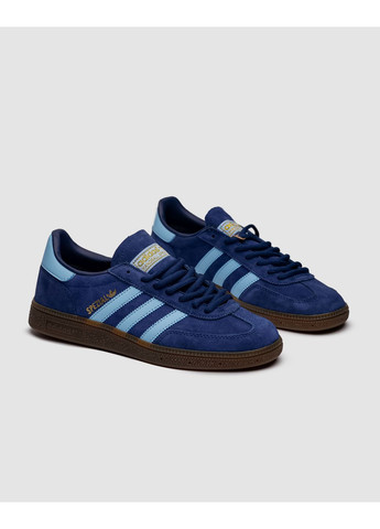 Цветные демисезонные кроссовки мужские adidas handball spezial navy gum адидас специал индиго No Brand