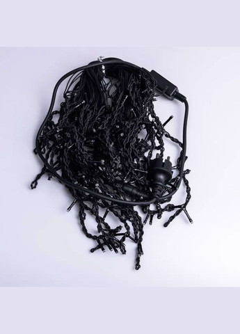 Вулична гірлянда бахрома 12(м) 200 led світлодіодів зовнішня блакитна чорний дріт Garlando (315636042)