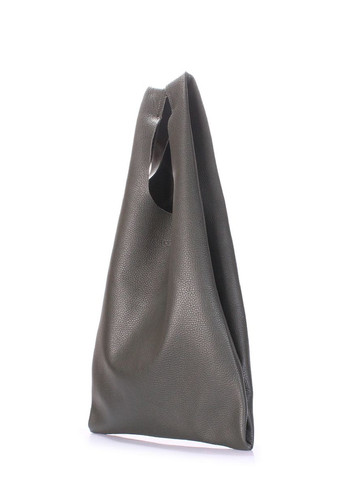 Жіноча шкіряна сумка-пакет зелена PoolParty (372657629)