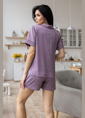 Комбінована всесезон піжама з рубашкою пф1350 фрезовий MiaNaGreen