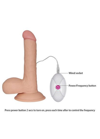 Реалистичный вибратор – The Ultra Soft Dude Vibrating 7.5" Lovetoy (335399555)