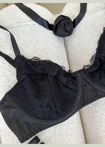 Чорний комплект нижньої білизни Domino