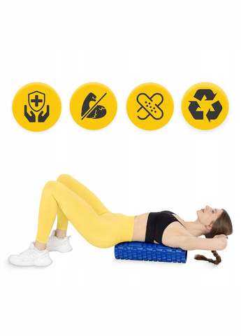 Массажный ролик 45 x 13.5 см (валик, роллер) Blue (P-5907739310552) 4FIZJO (301733242)