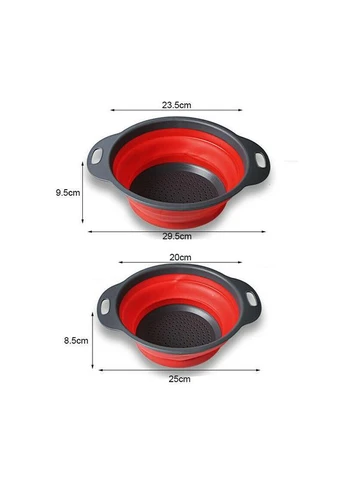 Дуршлаг силиконовый складной Collapsible filter baskets 2 шт в комплекте (большой + маленький) (24245321) No Brand (389294979)